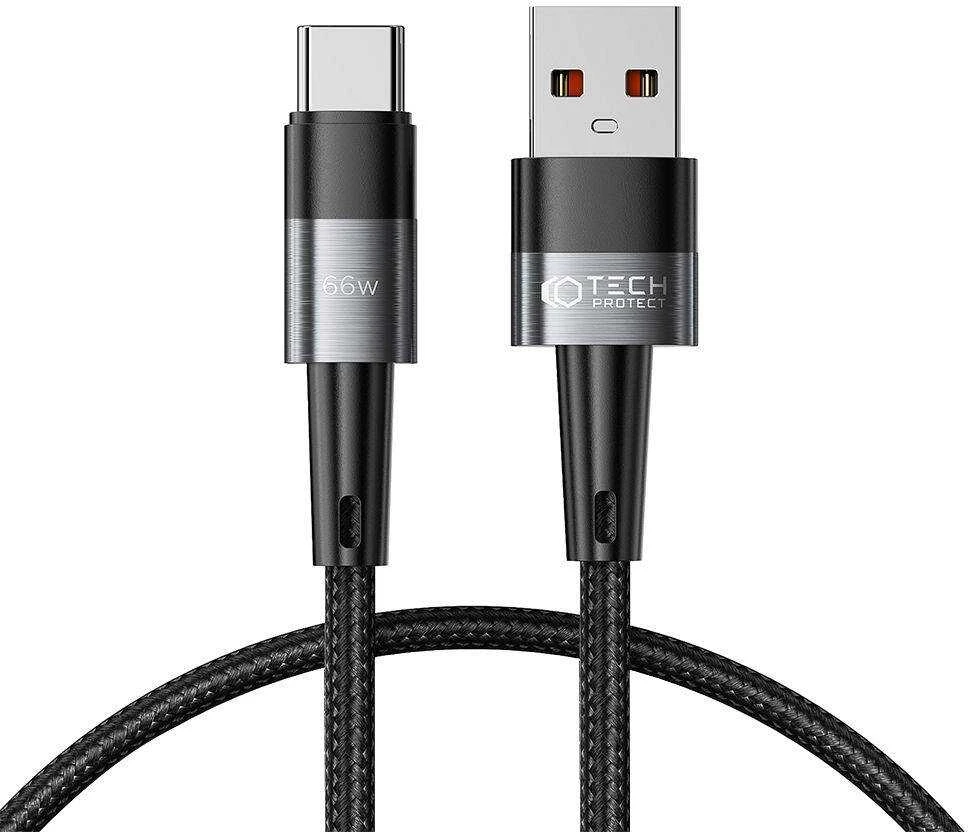 Kabelis 66W 6A 0,25m USB – USB-C Tech-Protect UltraBoost pilkos spalvos