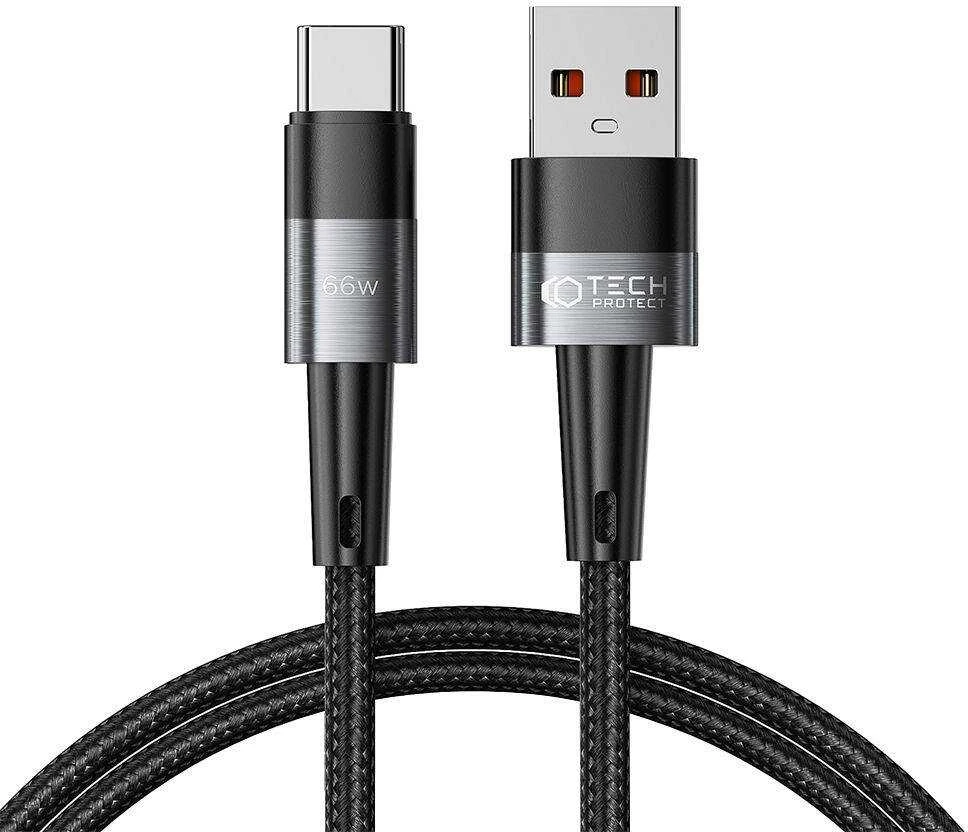 Kabelis 6A 66W 1m PD USB – USB-C Tech-Protect UltraBoost pilkos spalvos