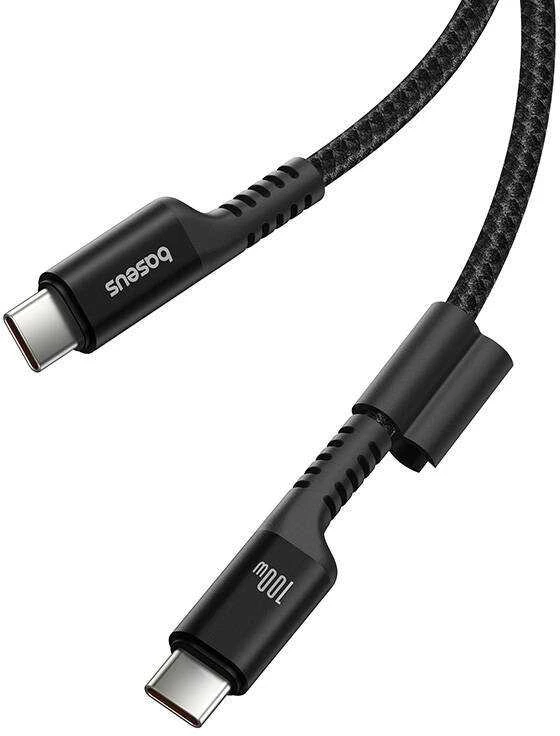 Greito įkrovimo laidas USB-C į USB-C Baseus Fish-Eye 100W, 1m (juodas)