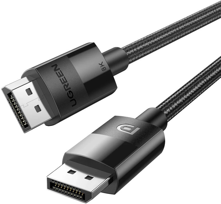Kabelis Ugreen DP114 DisplayPort 1.4 to DisplayPort 1.4 2.0m juodas