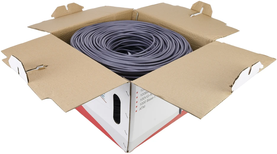Kabelis metrais FTP CAT6 PNI F06 su 4 poromis, skirtas 1 Gigabit internetui ir stebėjimo sistemoms