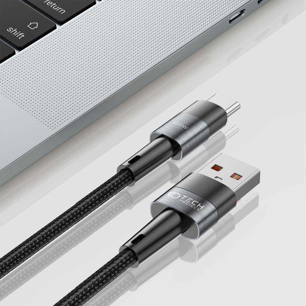 Kabelis PD 66W 6A 0,5m USB – USB-C Tech-Protect UltraBoost pilkos spalvos