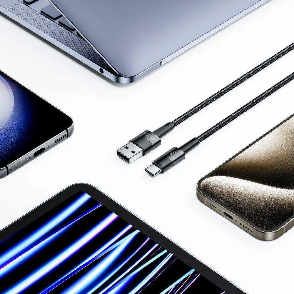 Kabelis PD 66W 6A 0,5m USB – USB-C Tech-Protect UltraBoost pilkos spalvos