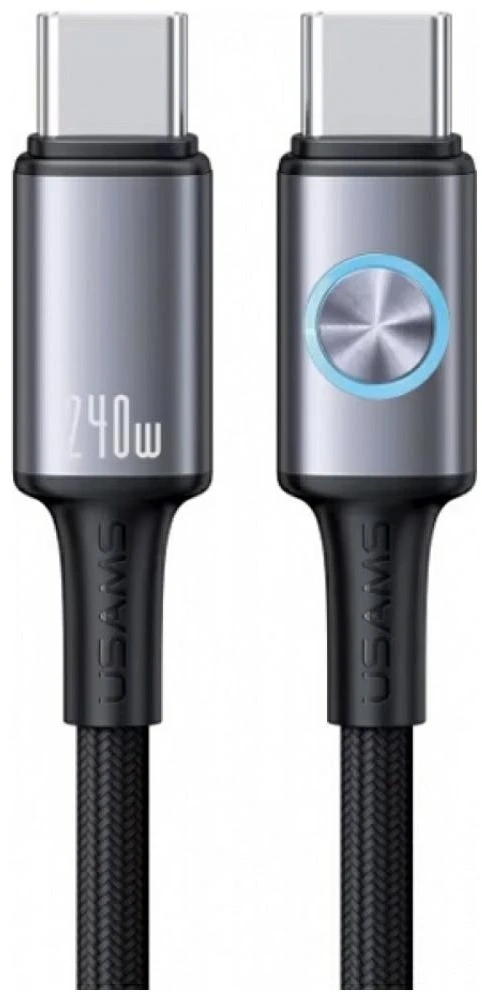 USAMS Huan Series SJ751 240W USB-C į USB-C kabelis 1,2 m tamsus