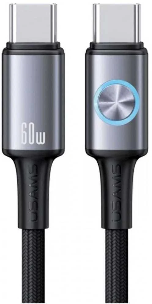 USAMS Huan Series SJ752 60W USB-C į USB-C kabelis 1.2 m tamsinti