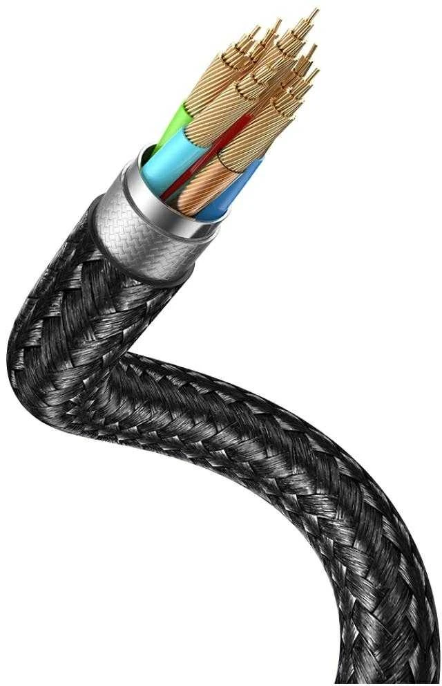 Cable USAMS Huan Series SJ754 72W USB-C to USB-C + USB-C + Belaidis įkroviklis skirtas watch tarnish