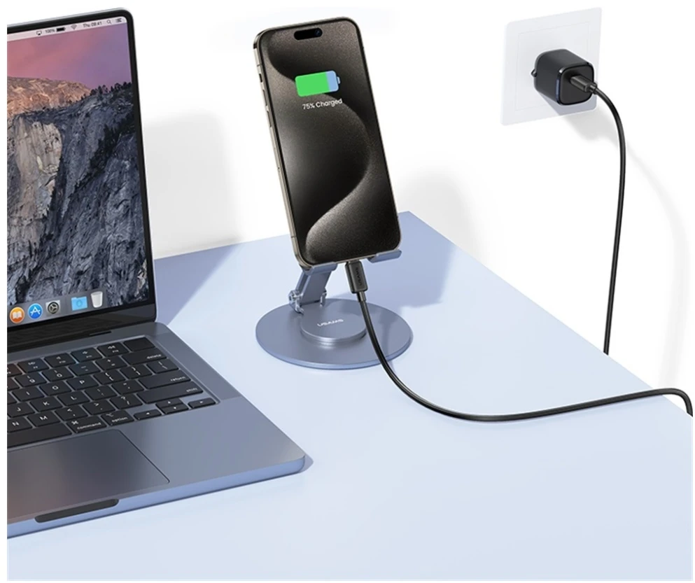 Kabelis USAMS KY Series US-SJ691 60W USB-C į USB-C 1m baltos spalvos