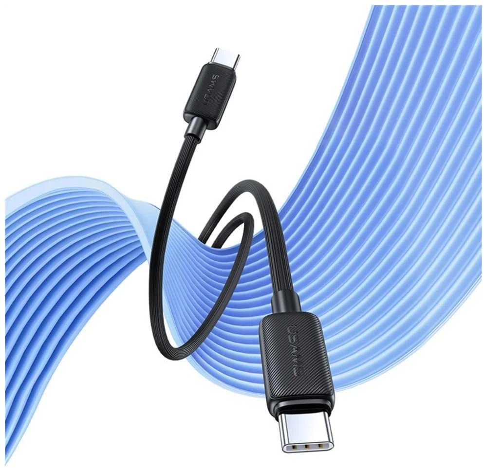 Kabelis USAMS KY Series US-SJ696 60W USB-C to USB-C 2m baltos spalvos