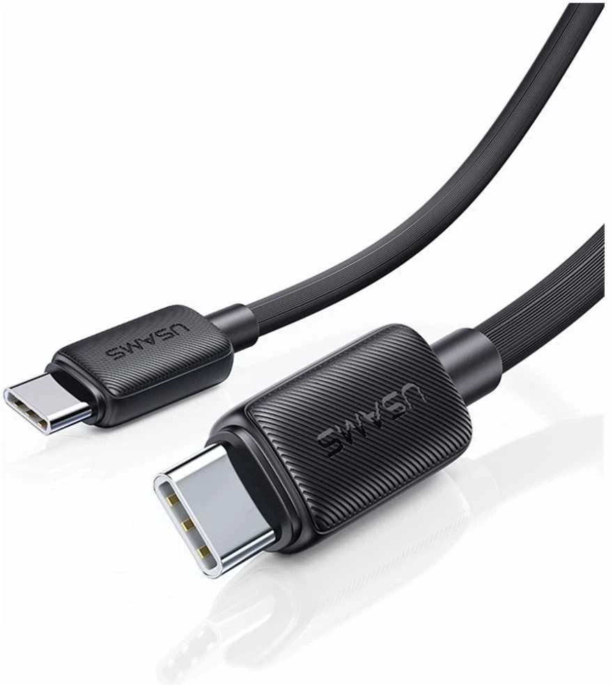 Kabelis USAMS KY Series US-SJ696 60W USB-C to USB-C 2m baltos spalvos