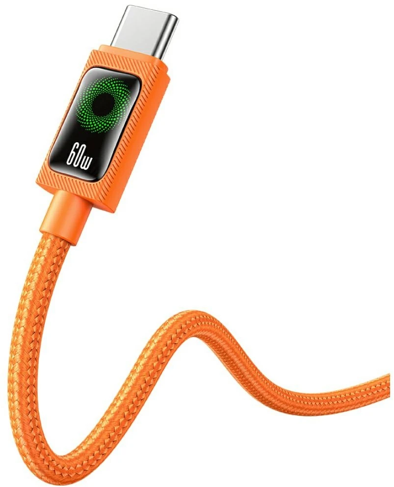 Kabelis USAMS SJ773 PD 60W USB-C/USB-C 1.2m oranžinės spalvos