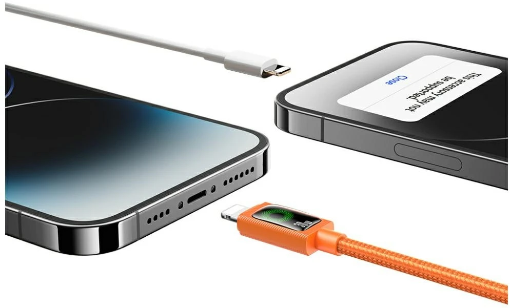 Kabelis USAMS SJ774 PD 30W USB-C/Lightning 1.2m oranžinis