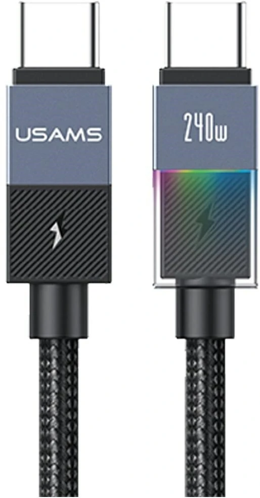 Kabelis USAMS SJ777 PD 240W USB-C/USB-C 1.2m, tamsinimui