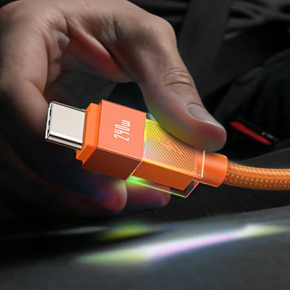 Kabelis USAMS SJ777 PD 240W USB-C/USB-C 1.2m, tamsinimui