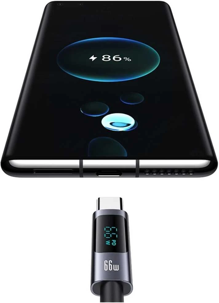 Kabelis USAMS Sufeng Series US-SJ673 66W 6A Greito įkrovimo USB-C į USB-A 1.2m tamsinti