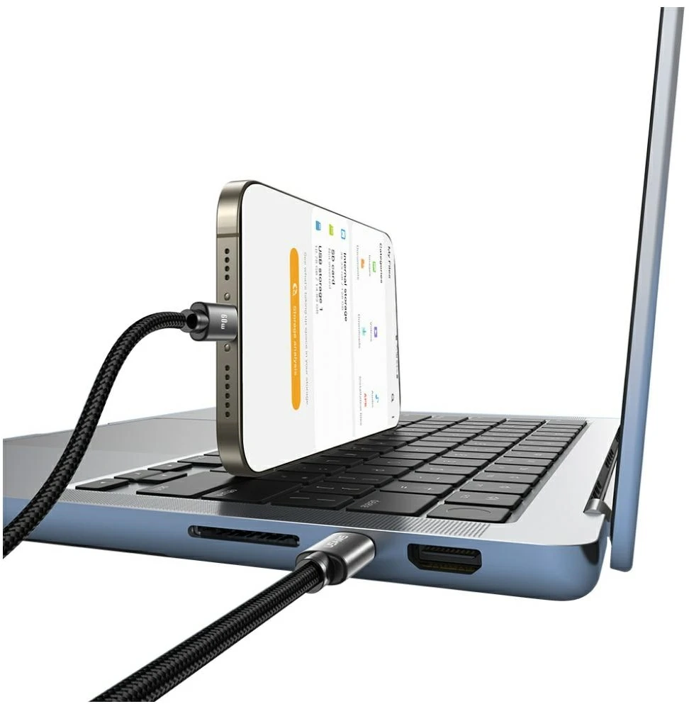Kabelis USAMS U91 60W USB-C į USB-C 1m, tamsinimui