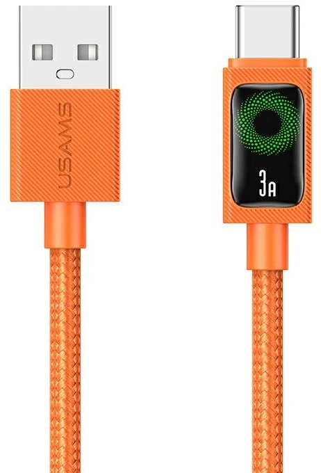 Kabelis USAMS U92 18W USB-C į USB-A 1.2m oranžinės spalvos