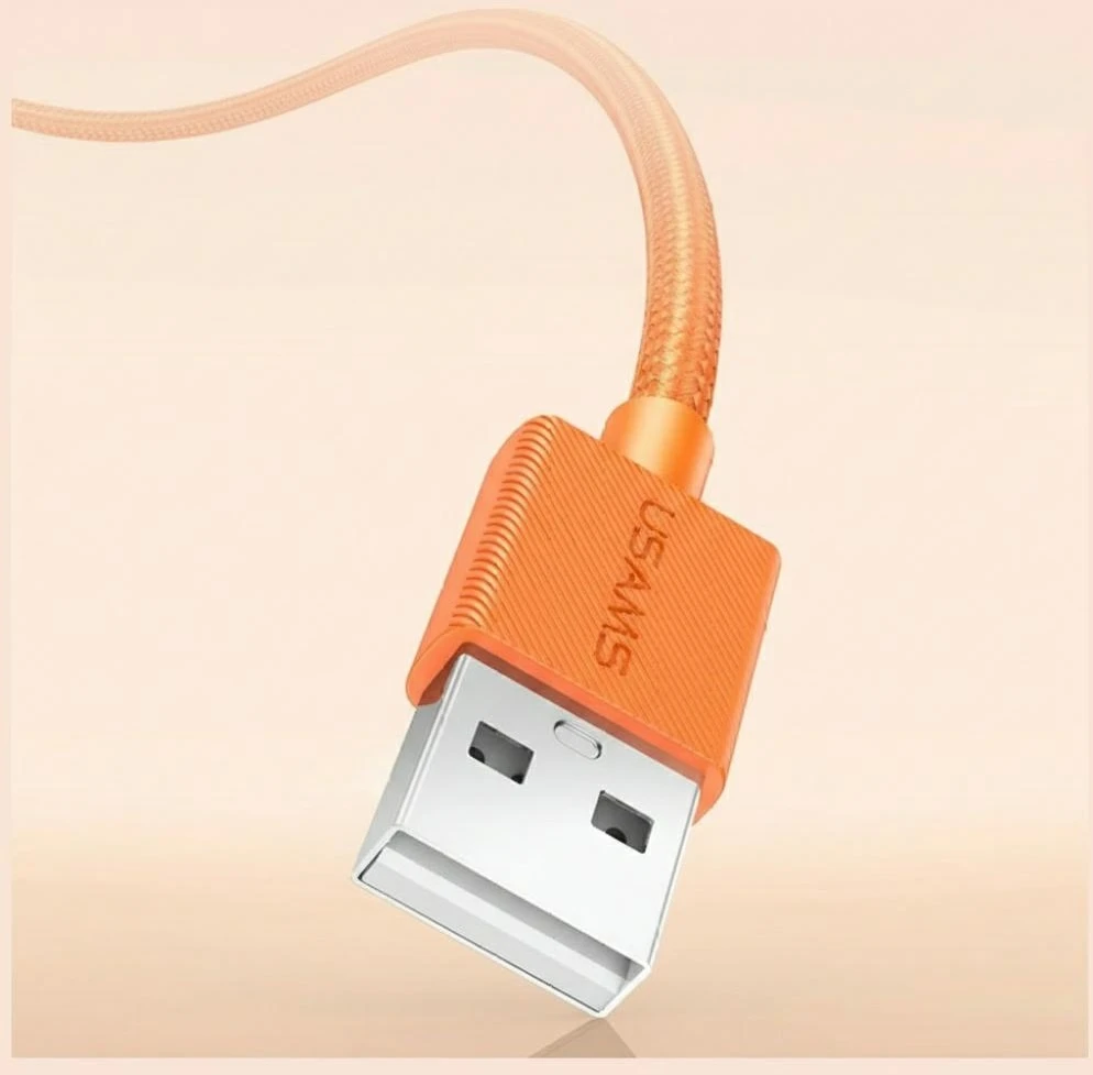 Kabelis USAMS U92 18W USB-C į USB-A 1.2m oranžinės spalvos