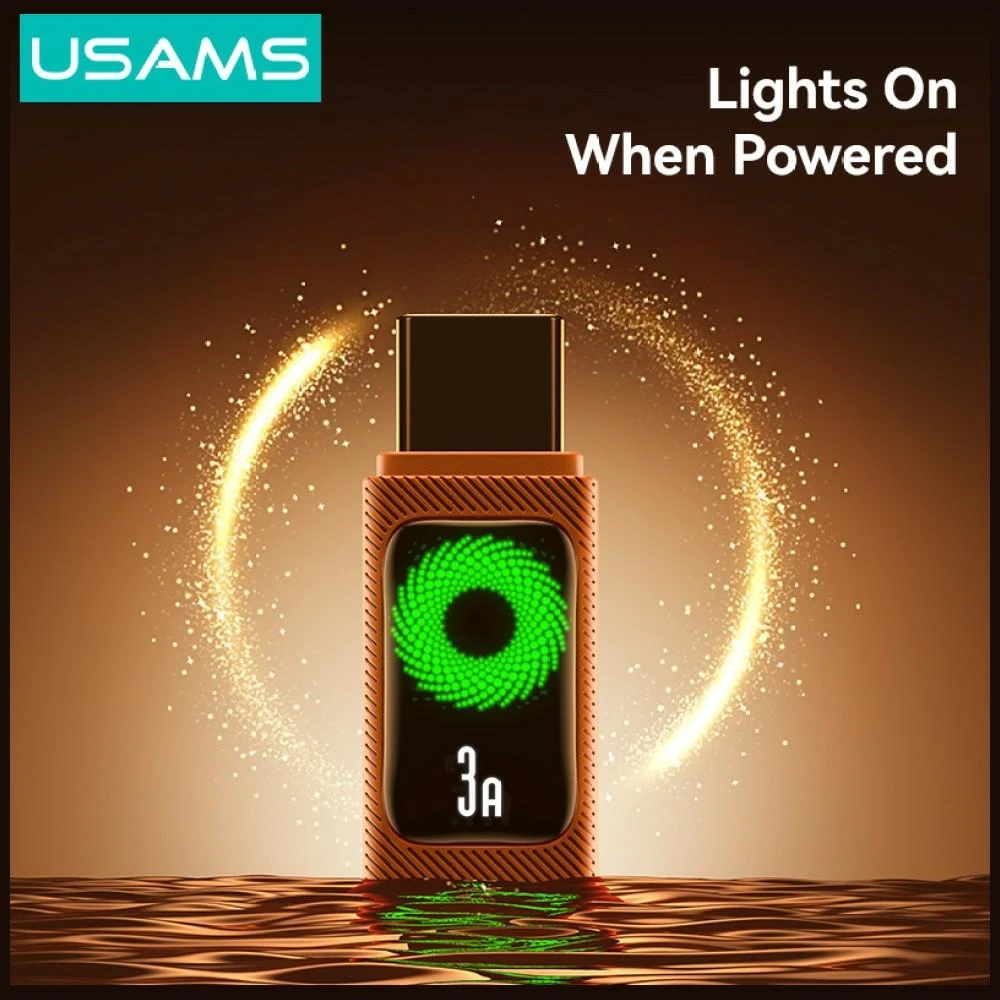 Kabelis USAMS U92 18W USB-C to USB-A 1.2m juodos spalvos