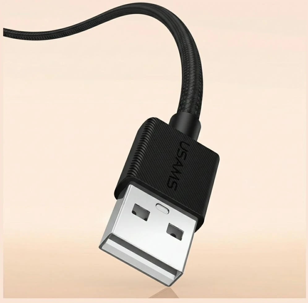 Kabelis USAMS U92 18W USB-C to USB-A 1.2m juodos spalvos