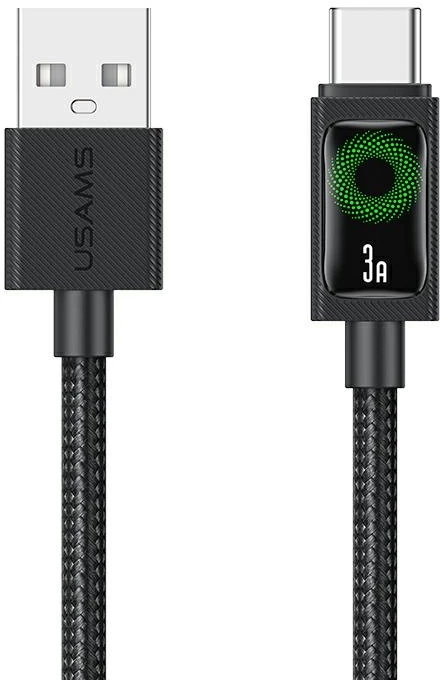 Kabelis USAMS U92 18W USB-C to USB-A 1.2m juodos spalvos