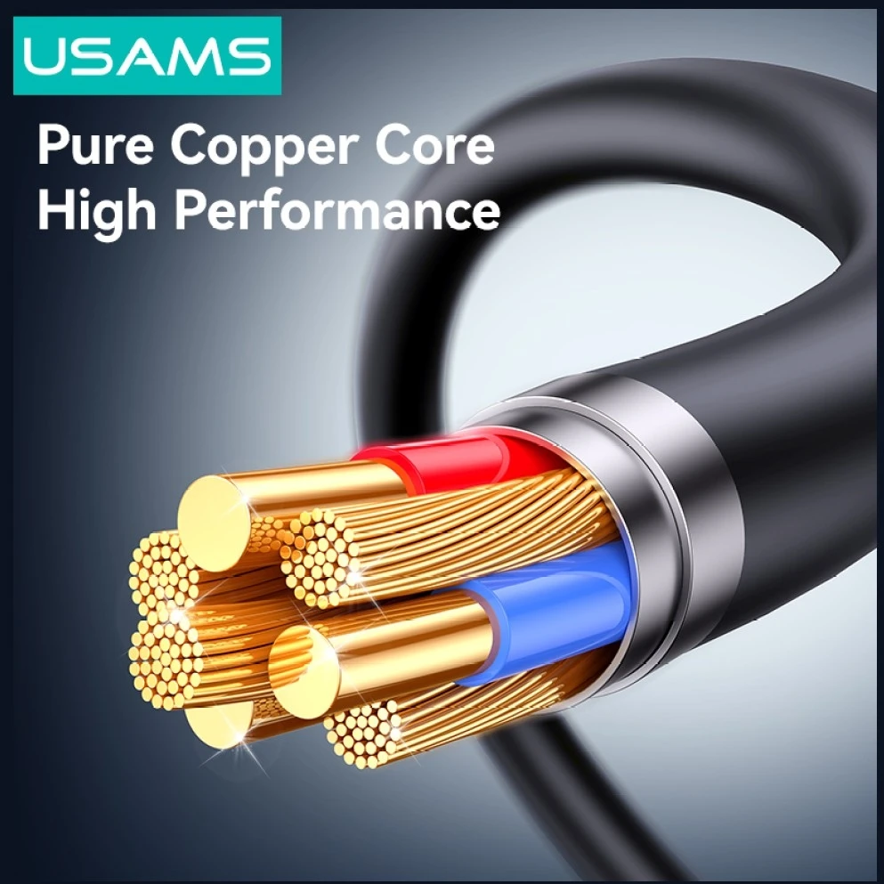 Kabelis USAMS U94 18W USB-C į USB-A 1m juodos spalvos