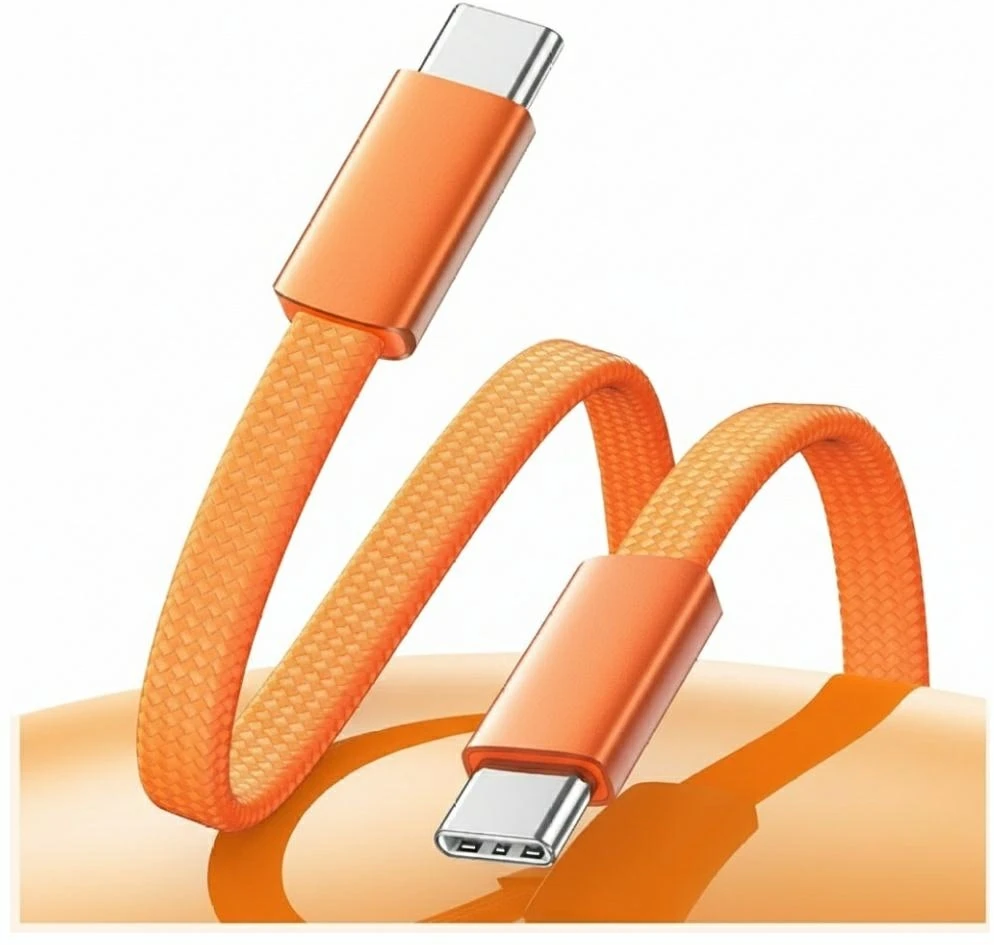 Kabelis USAMS U96 60W USB-C to USB-C 1.2m oranžinės spalvos