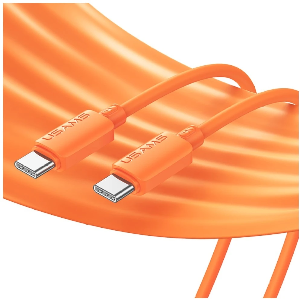 Kabelis USAMS U98 30W 3A Silicone Fast Charging USB-C į Lightning juodos spalvos