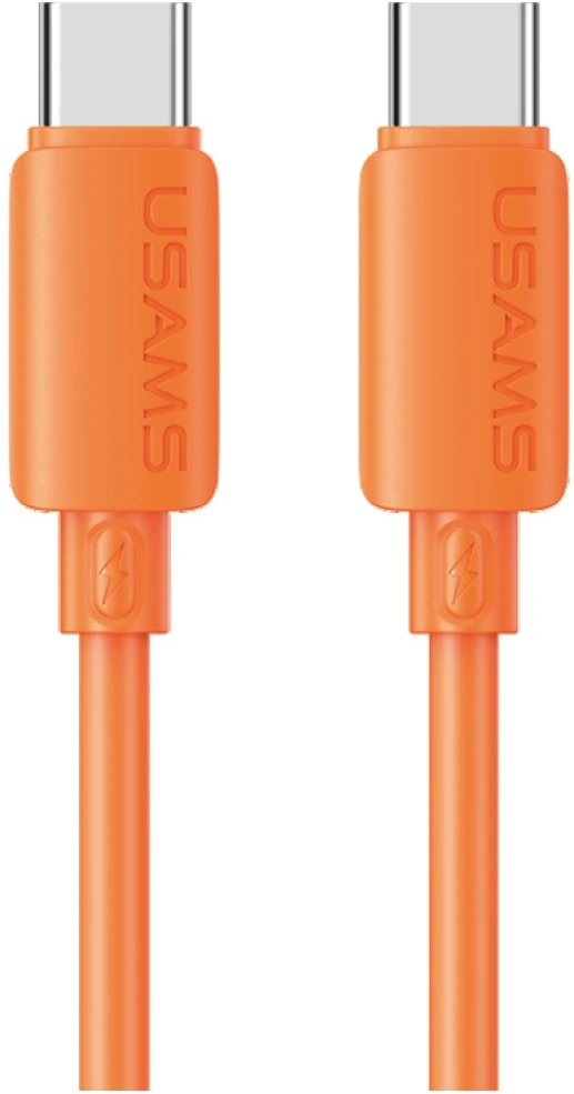 Kabelis USAMS U98 30W 3A Silicone Fast Charging USB-C į Lightning oranžinis