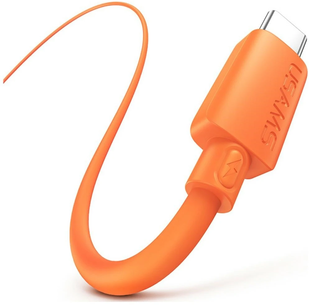 Kabelis USAMS U98 60W 3A Silicone Fast Charging USB-C į USB-C baltos spalvos
