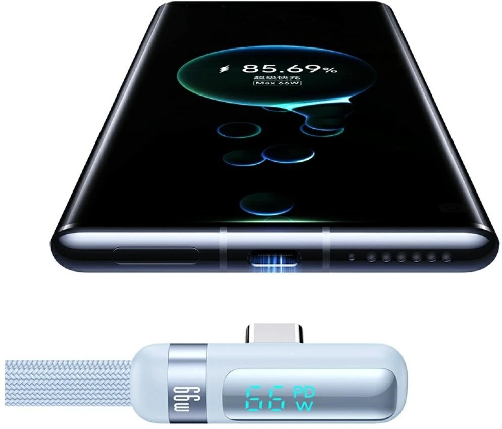 Kabelis USAMS US-SJ651 USB-A/USB-C violetinės spalvos