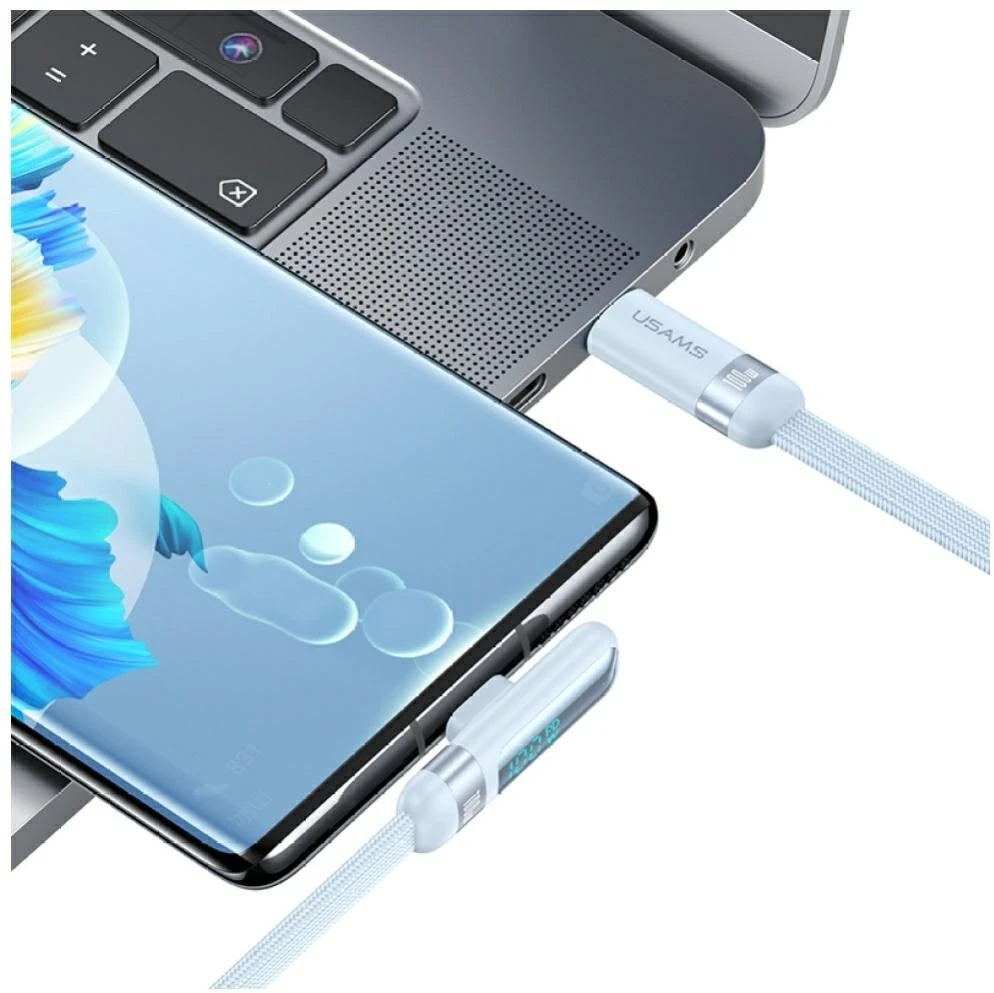 Kabelis USAMS US-SJ653 PD 100W USB-C/USB-C mėlynas
