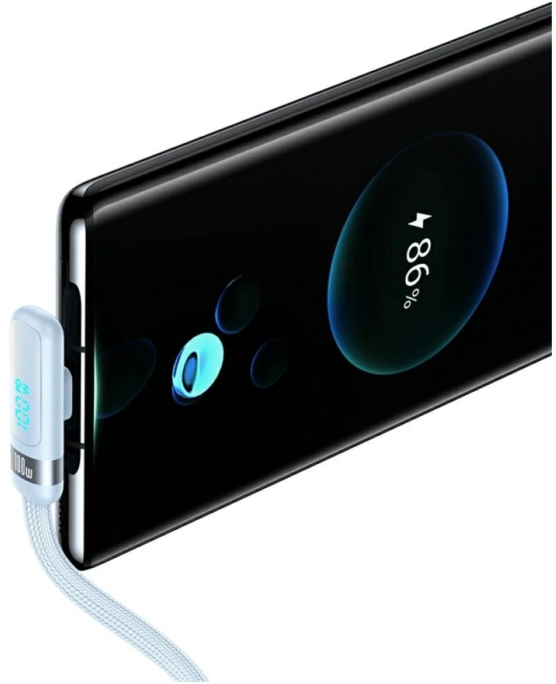 Kabelis USAMS US-SJ653 PD 100W USB-C/USB-C mėlynas