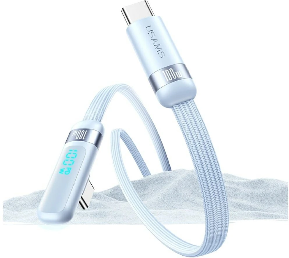 Kabelis USAMS US-SJ653 PD 100W USB-C/USB-C mėlynas