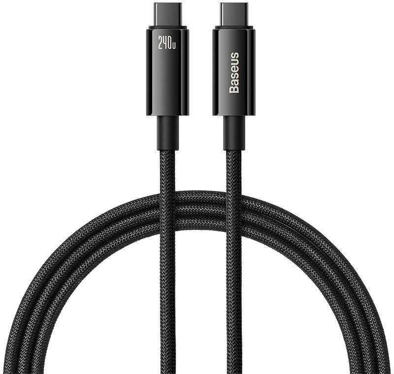 USB-C į USB-C laidas Baseus Tungsten Gold 240W 1m - juodas
