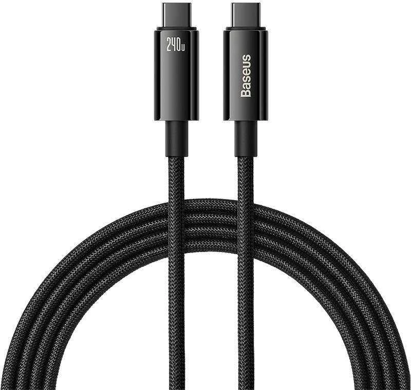 USB-C į USB-C laidas Baseus Tungsten Gold 240W 2 m (juodas)