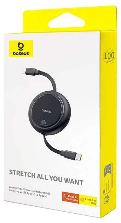 Laidas iš USB-C į USB-C Baseus Free2Draw, PD, 100 W, 1 m (juodas)