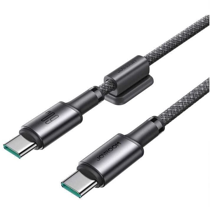 USB kabelis Joyroom SA-50 USB-C to USB-C 60W 1.2m tamsiai pilkas