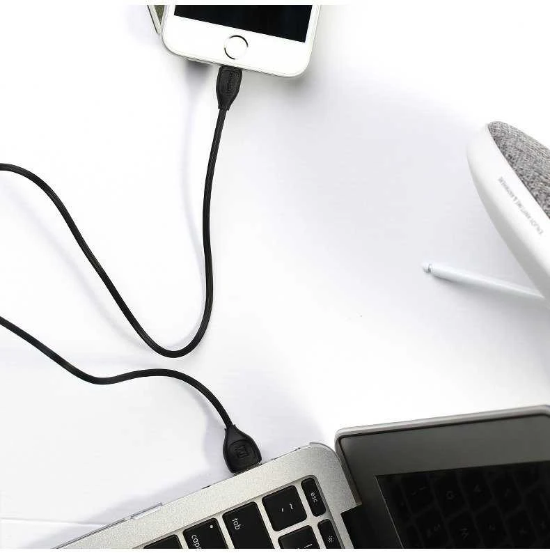 USB laidas Lightning Remax Lesu Pro, 2.1A, 1m (juodas)