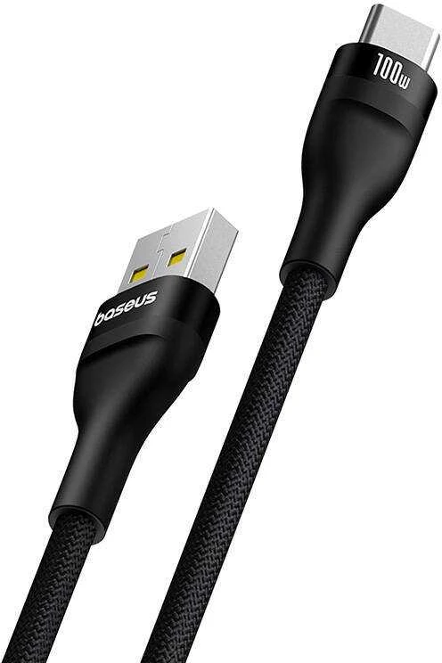 Įkrovimo kabelis Baseus Flash 2 USB į USB-C 100W, 2m (juodas)