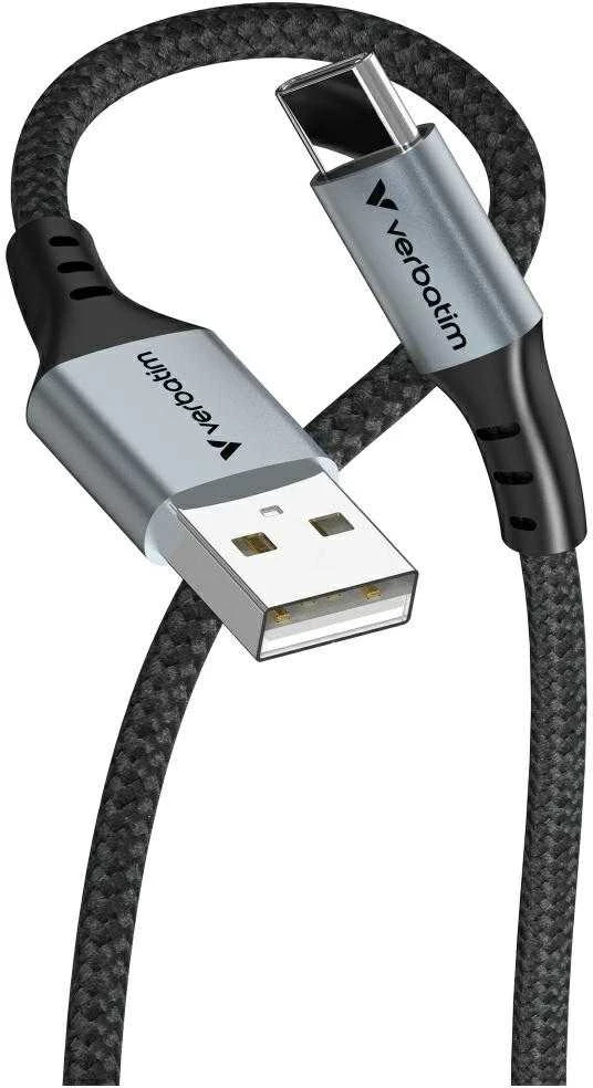„Verbatim“ sinchronizavimo ir įkrovimo laidas USB-A į USB-C, 18 W, 120 cm, Juodas