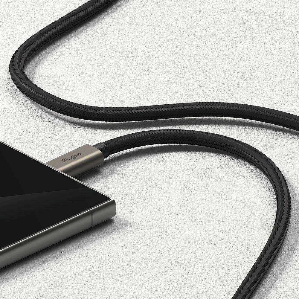 Kabelis PD 240W 1m USB-C – USB-C Ringke USB 3.2 GEN 2X2 Juodos spalvos