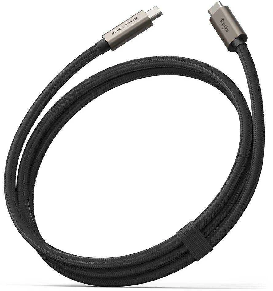 Kabelis PD 240W 2m USB-C – USB-C Ringke USB 3.2 GEN 2X2 Juodos spalvos