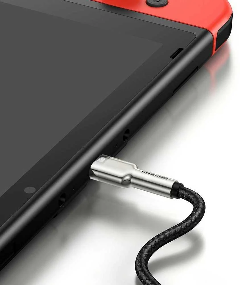 Kabelis USB C - USB C 1m 100W juodas Cafule Metal BASEUS