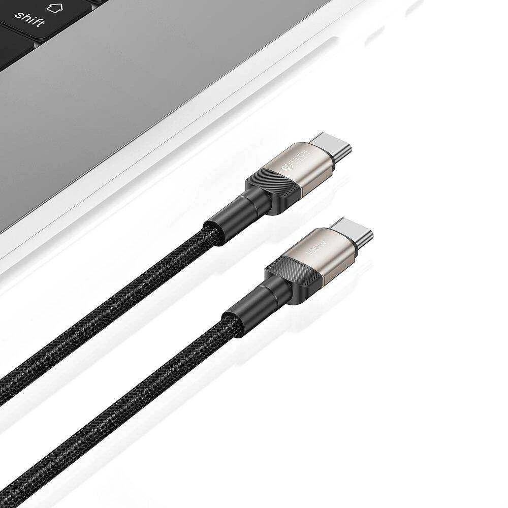 USB laidas – USB C tipo PD100W / 5A 2m Tech-Protect UltraBoost EVO titano spalvos