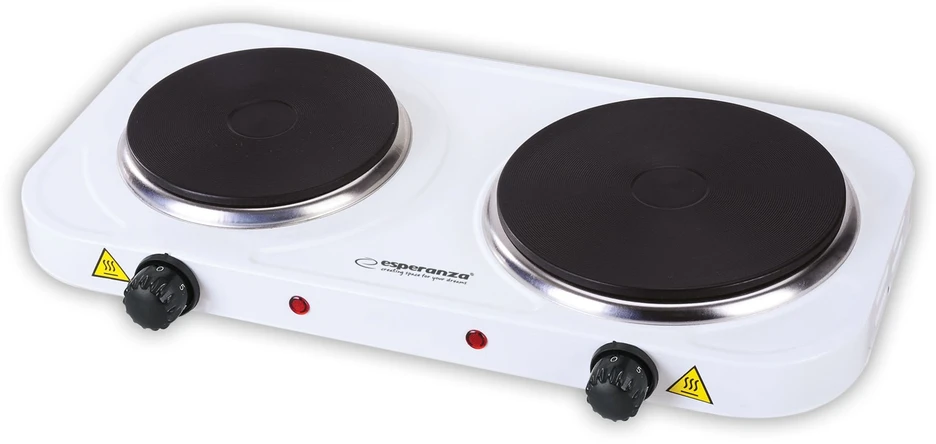 Esperanza EKH014W Electric cooker 2 zones Baltas