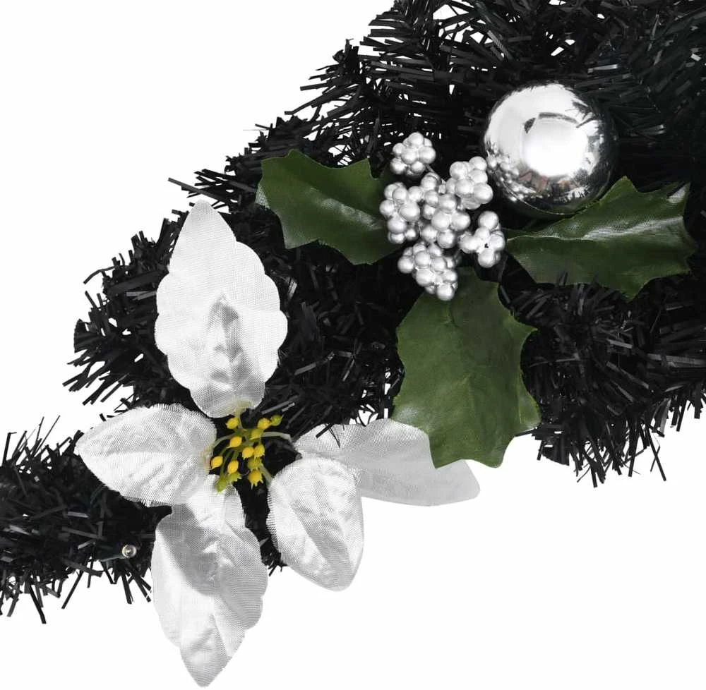 Kalėdinė arka su LED lemputėmis, juodos spalvos, 90cm, PVC