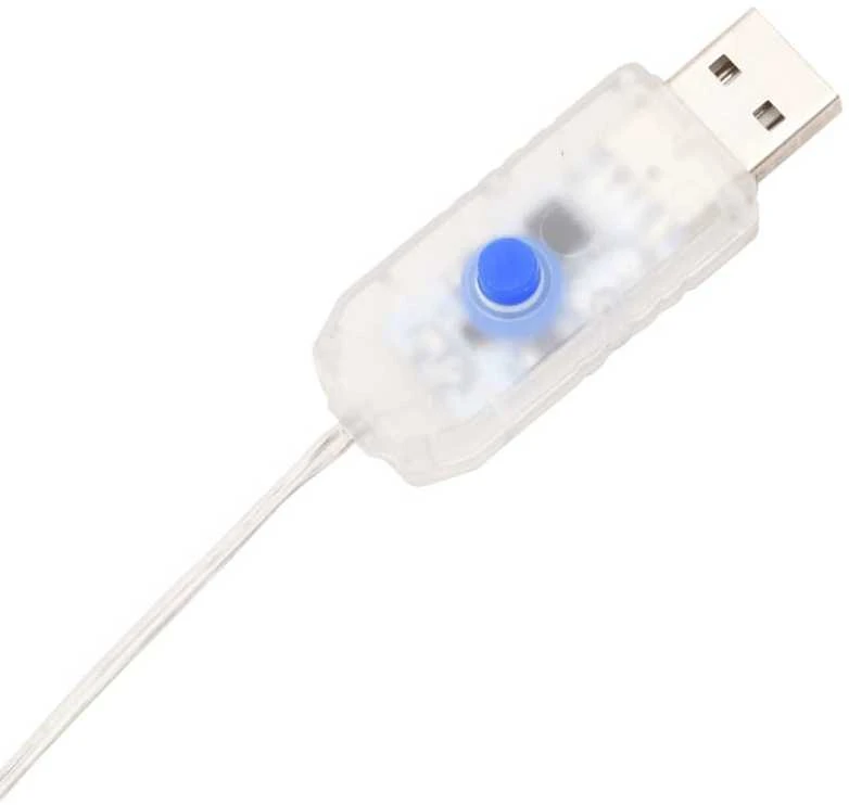 Kalėdinė girlianda varvekliai, 200 šaltų baltų LED, akrilas/PVC