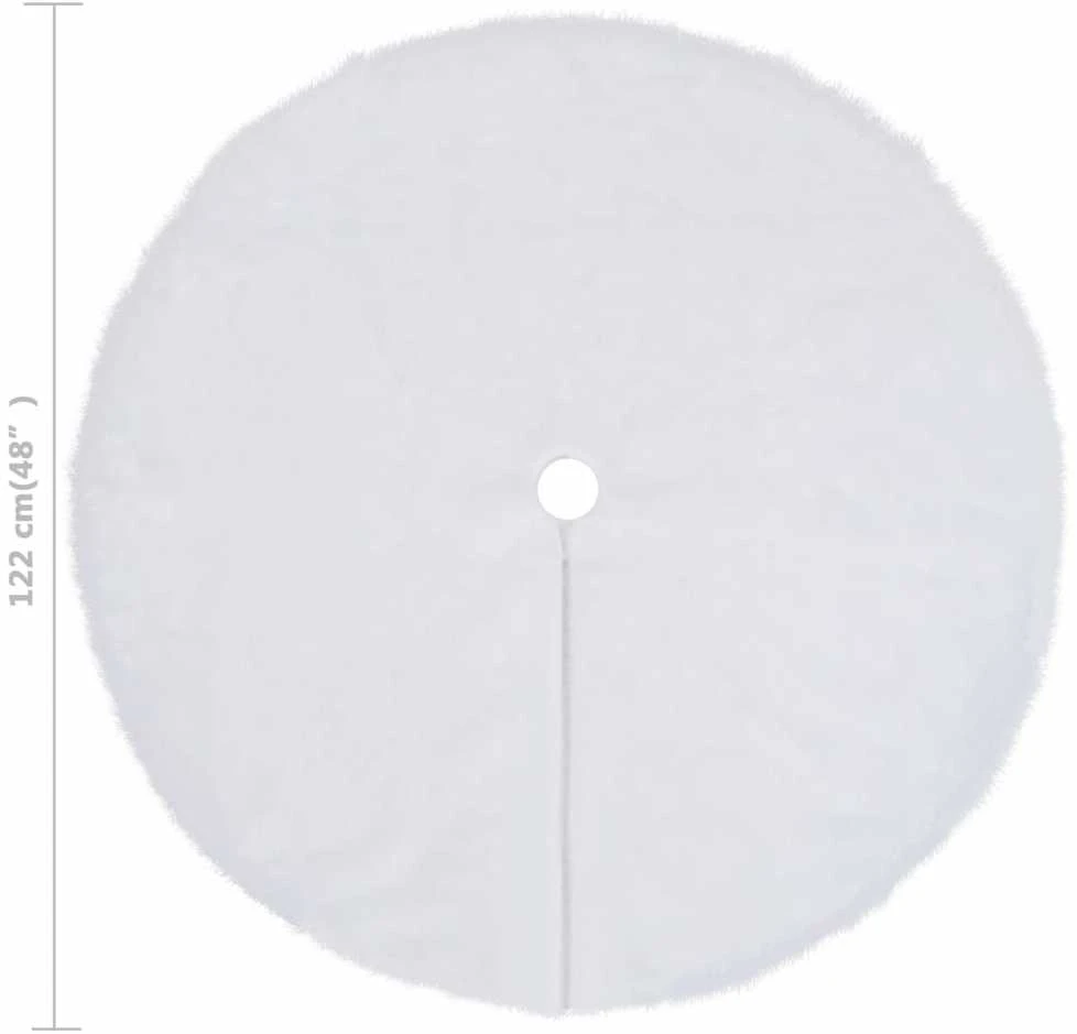 Kilimėlis po kalėdine eglute, baltas, 122cm, dirbtinis kailis