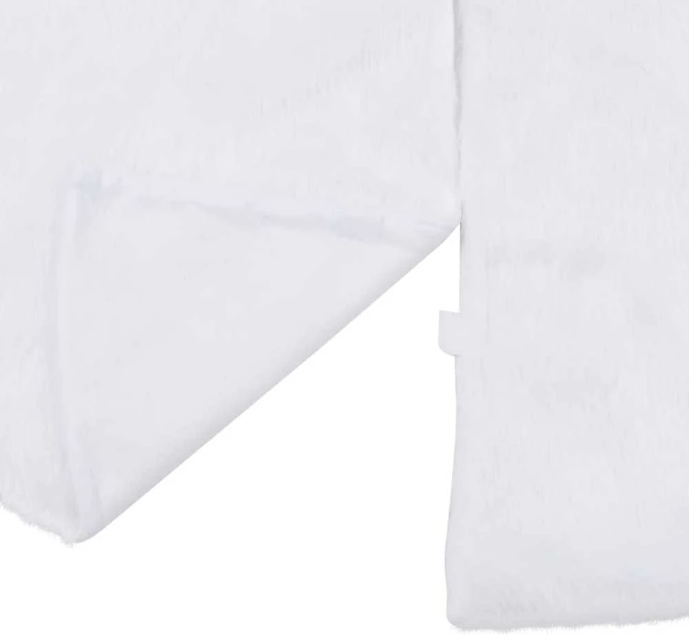 Kilimėlis po kalėdine eglute, baltas, 122cm, dirbtinis kailis
