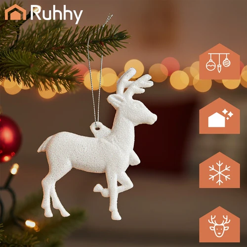 Christmas medžio baubles - reindeer 9pcs Ruhhy 22517